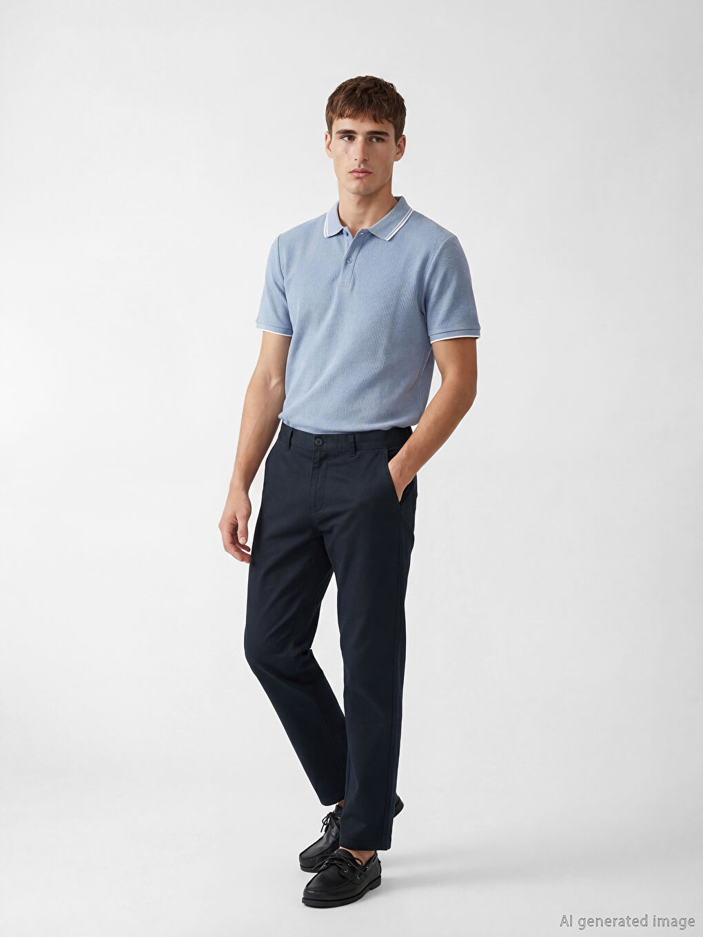 Lacivert Slim Fit Gabardin Erkek Pantolon