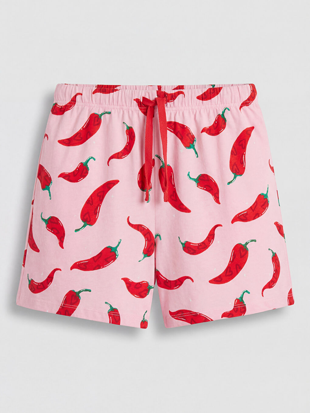 Pembe Gömlek Yaka Kadın Şortlu Pijama Takımı-3