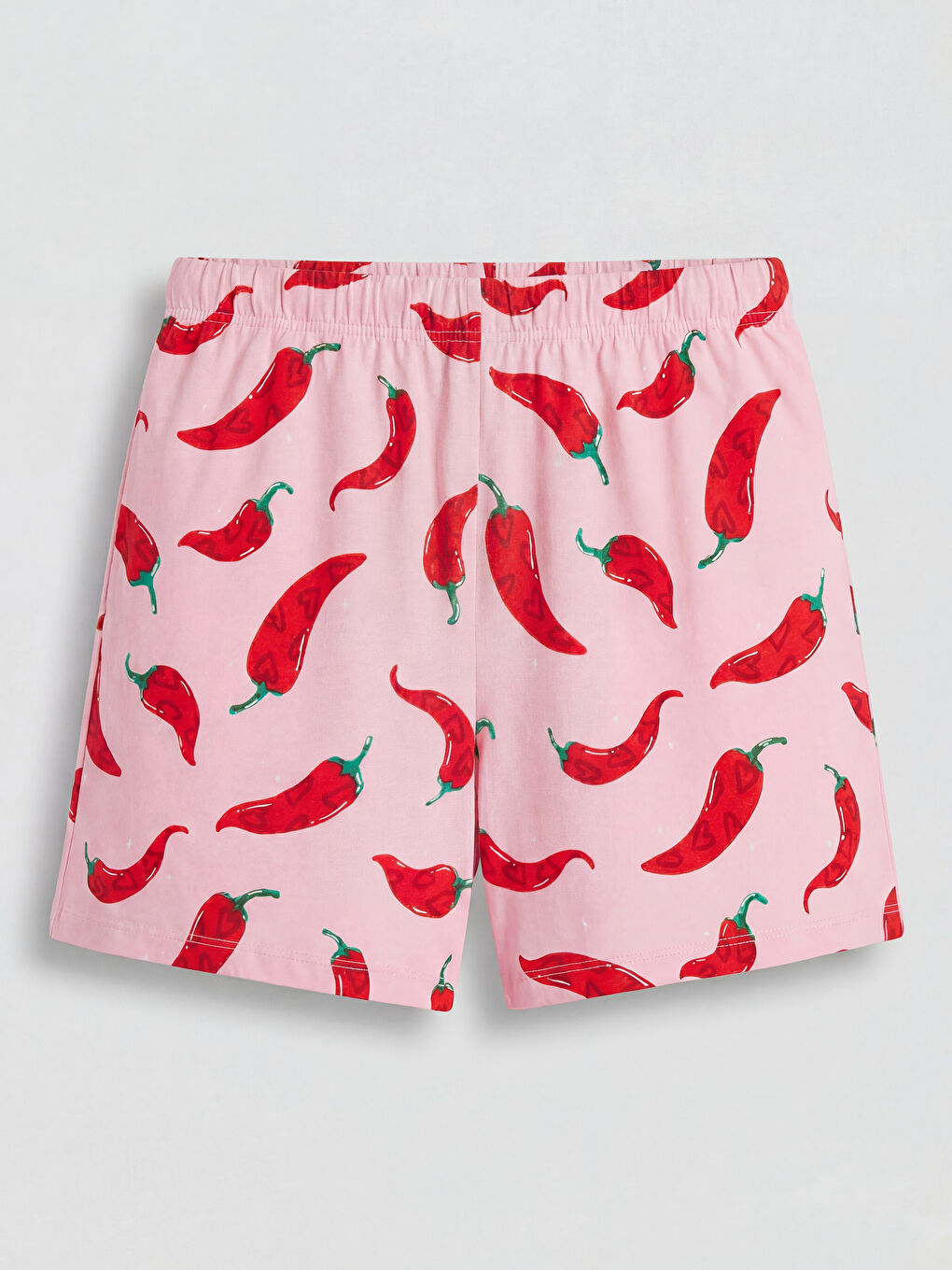 Pembe Gömlek Yaka Kadın Şortlu Pijama Takımı-4