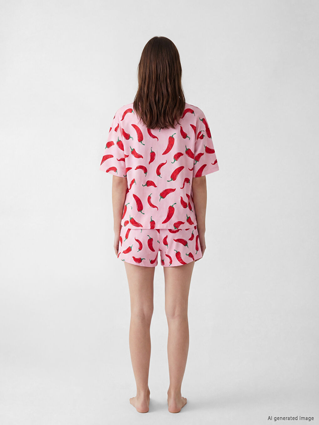 Collared Neck Women's Shortie Pyjama Set-3