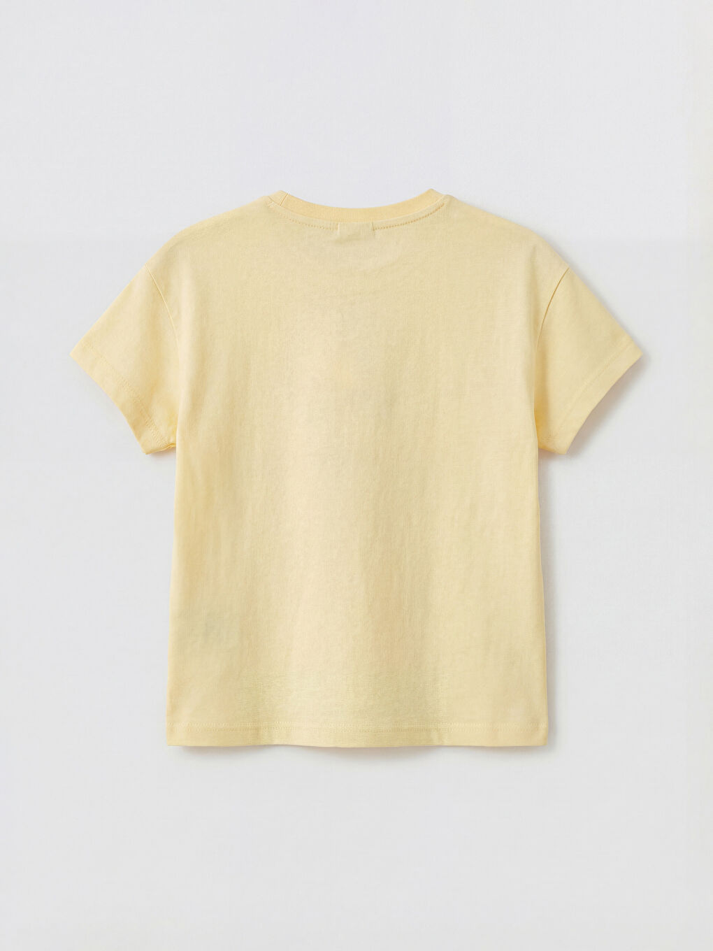 Sarı Bisiklet Yaka Hello Kitty Baskılı Kız Çocuk Tişört-1