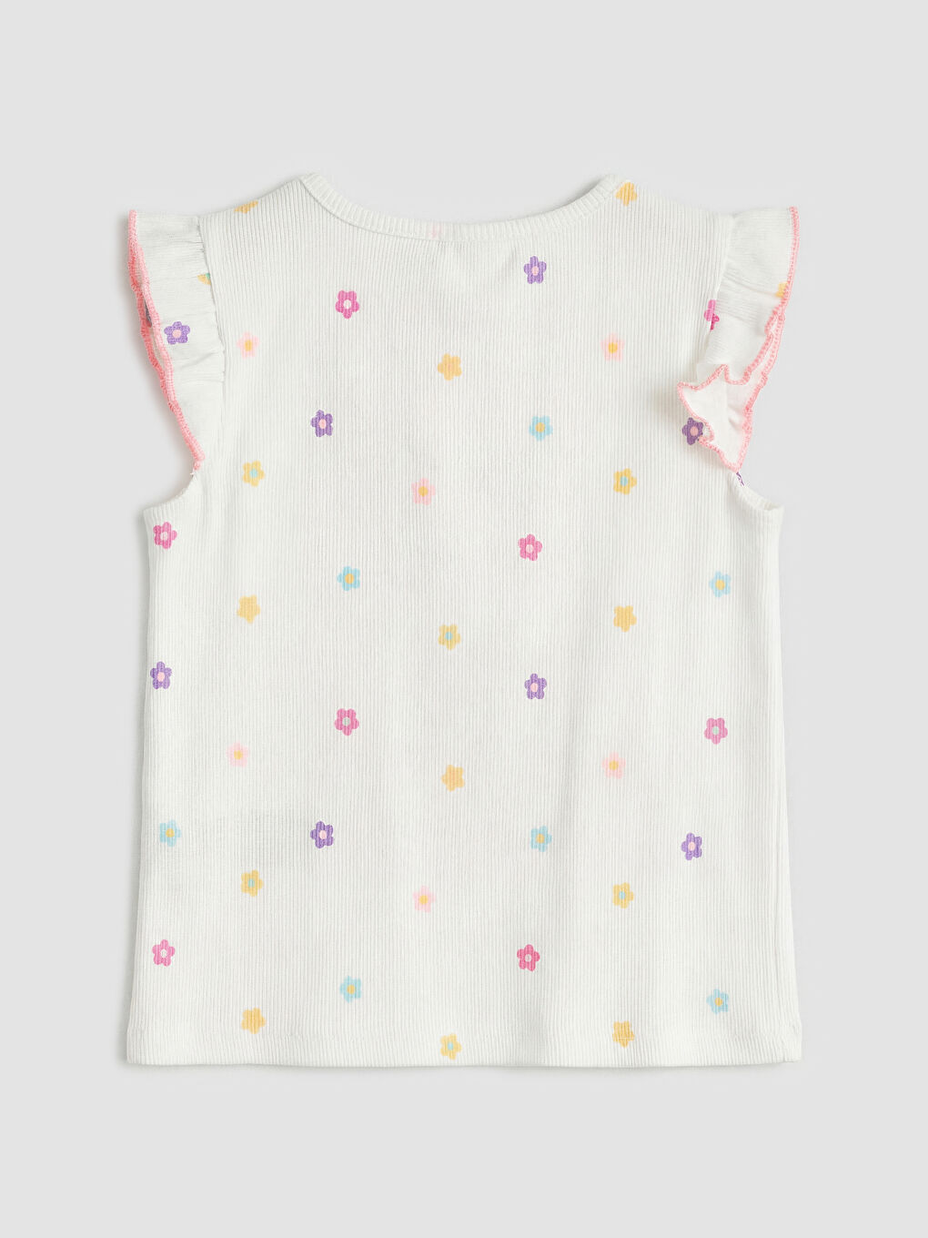 Ekru Minnie Mouse Baskılı Kız Çocuk Tişört-1