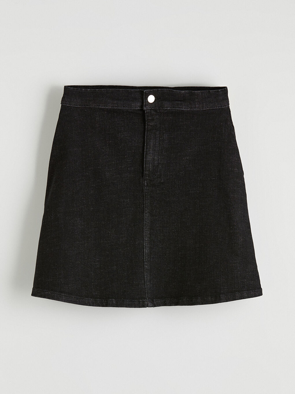 Siyah Regular Fit Mini Jean Etek