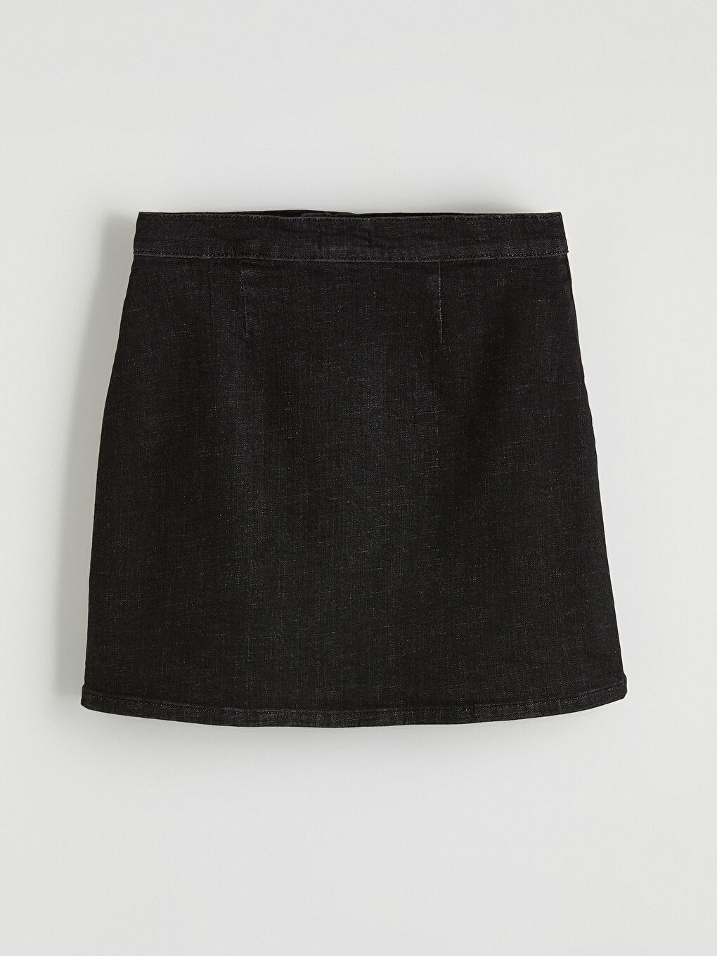 Siyah Regular Fit Mini Jean Etek-2