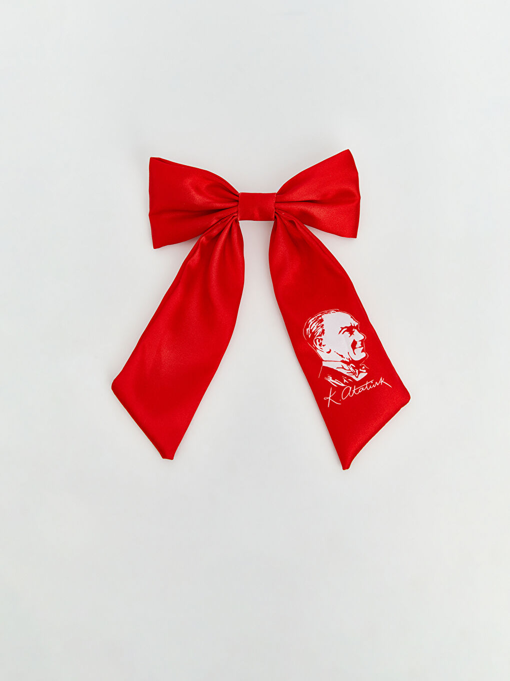Karışık Atatürk Baskılı Kız Çocuk Fiyonklu Saç Tokası-1