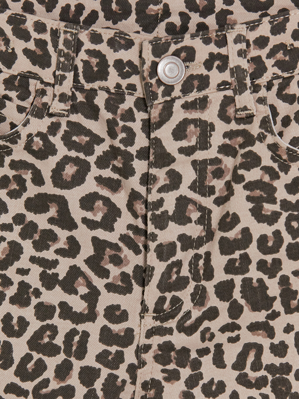 Wideleg Leopard Print Girls' Trousers-1