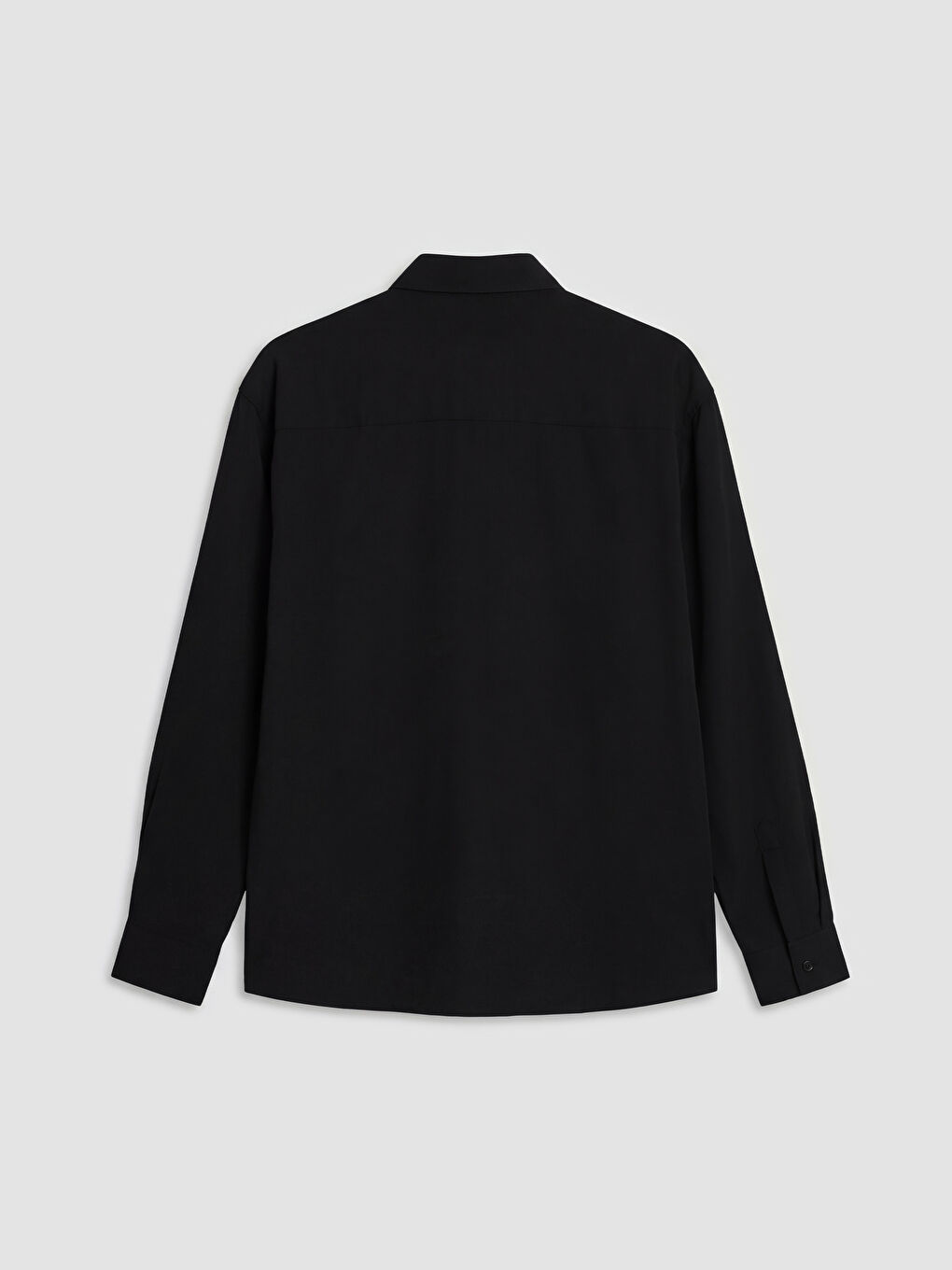 Siyah Regular Fit Erkek Gömlek-1