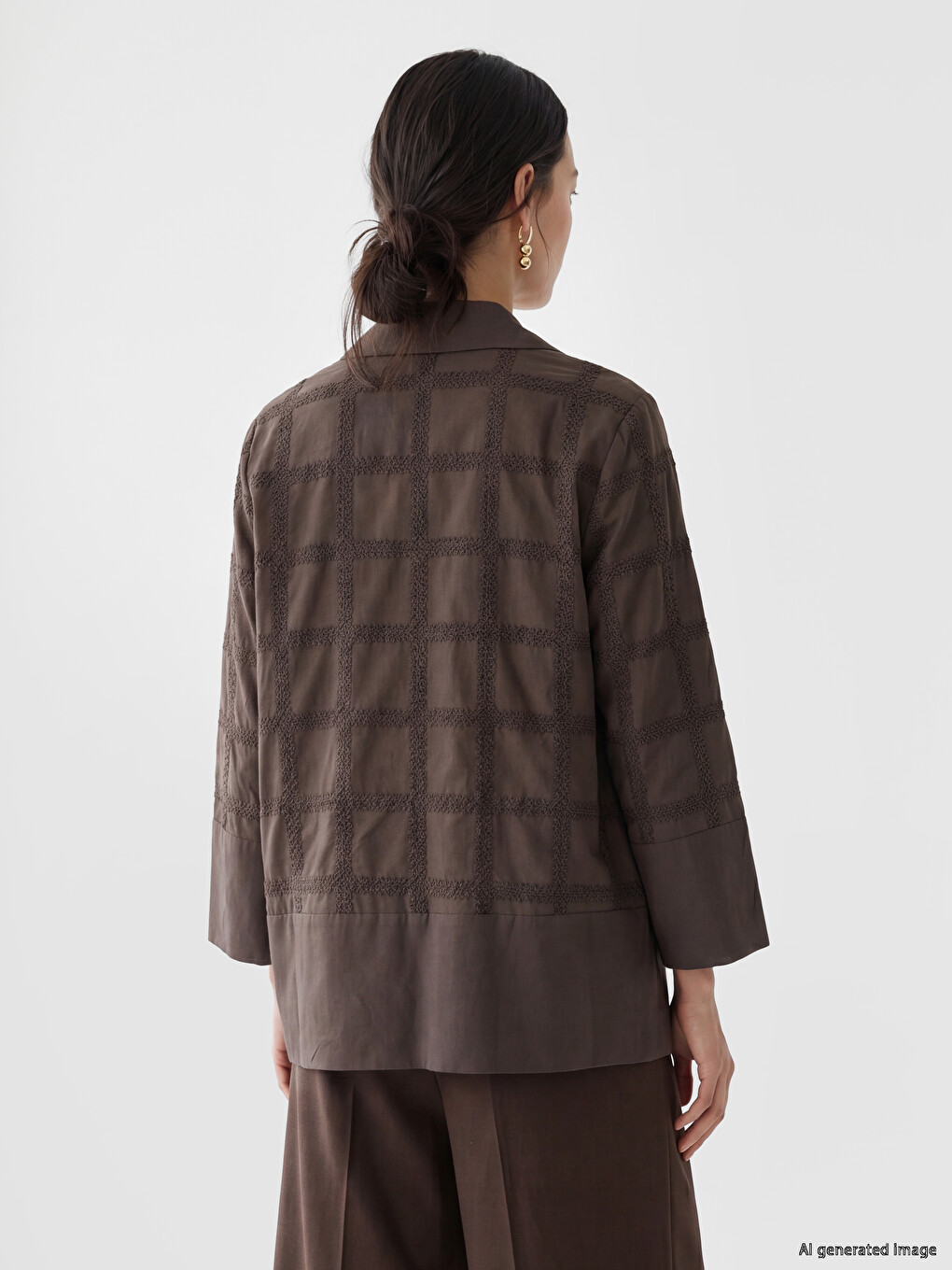 Square Embroidered Women's Shirt-2