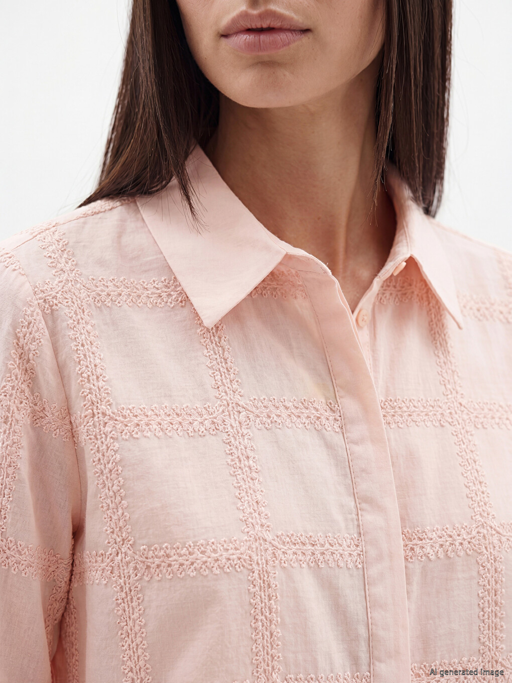 Square Embroidered Women's Shirt-2