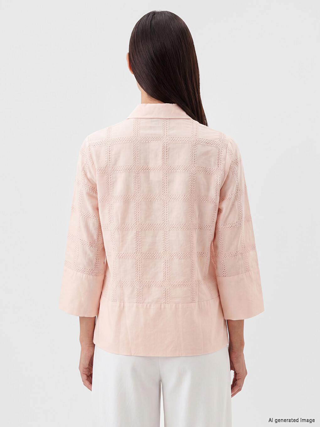 Square Embroidered Women's Shirt-3