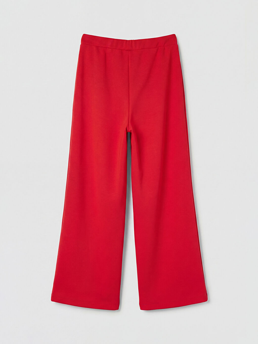 Kırmızı Kız Çocuk Geniş Paça Soft Touch Eşofman Altı-1