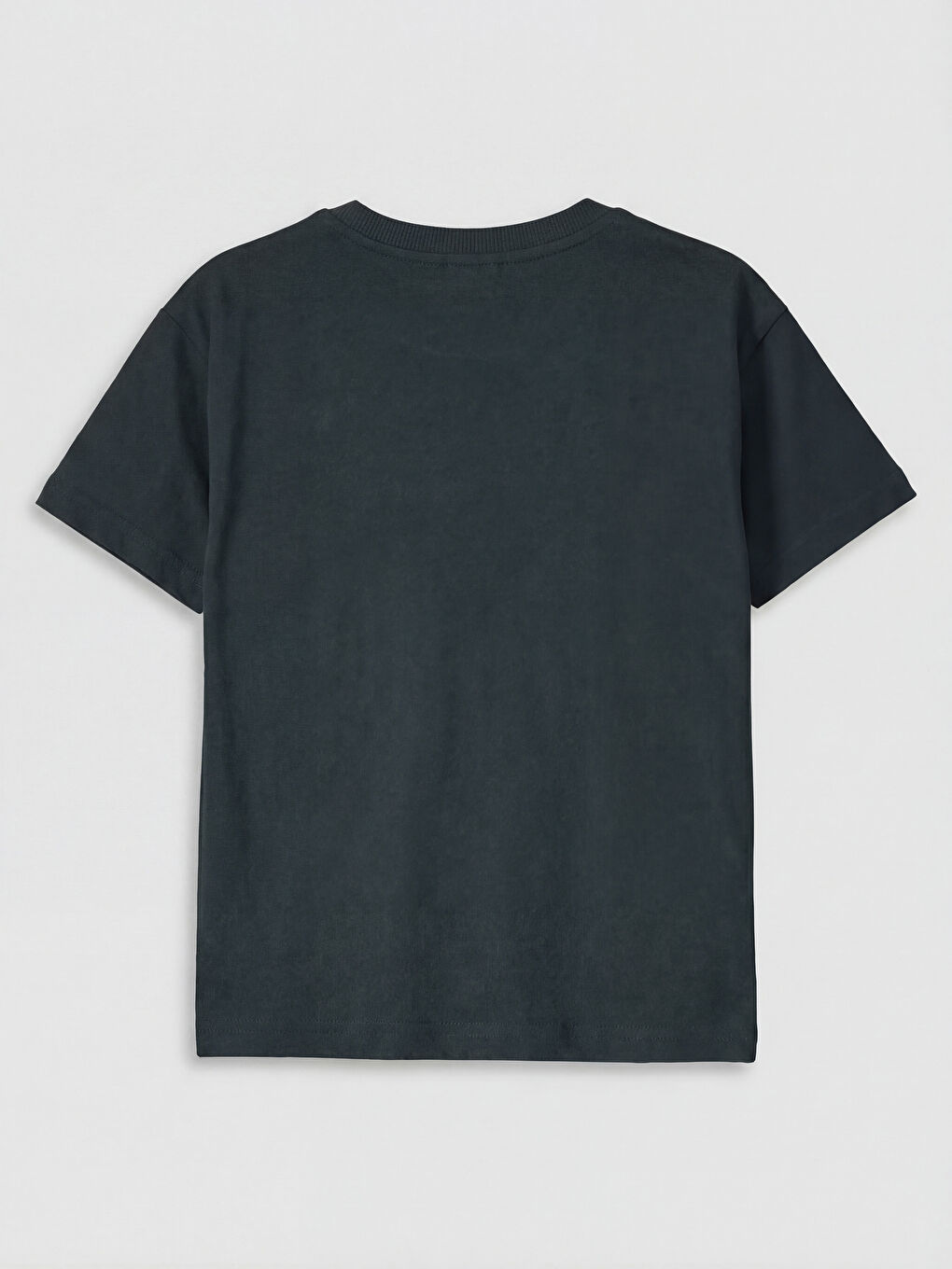 Antrasit Bisiklet Yaka Minecraft Baskılı Erkek Çocuk Tişört-1