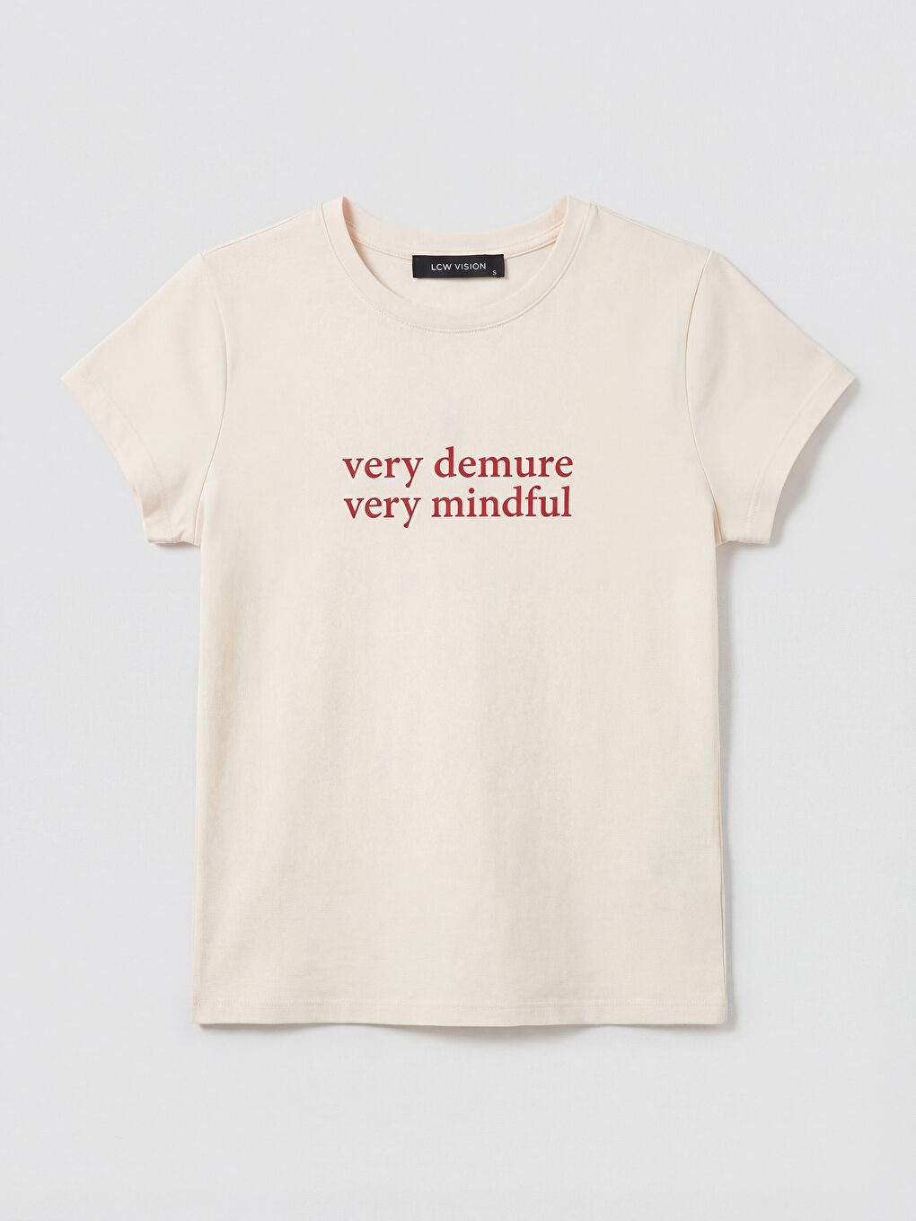 Pembe Bisiklet Yaka Baskılı Kadın Tişört