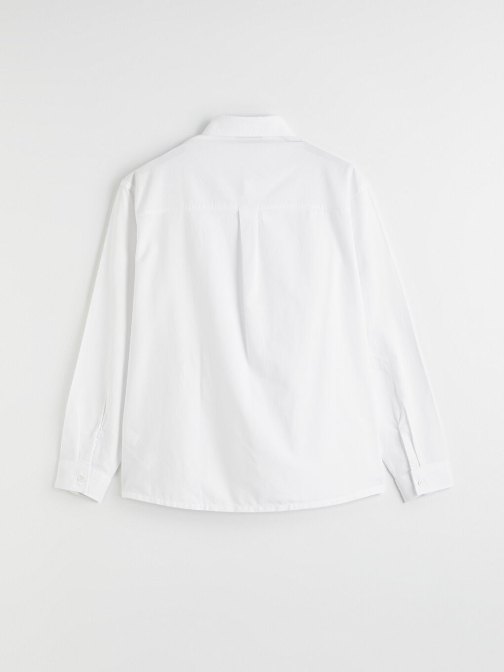 Beyaz Loose Fit Oxford Erkek Gömlek-2