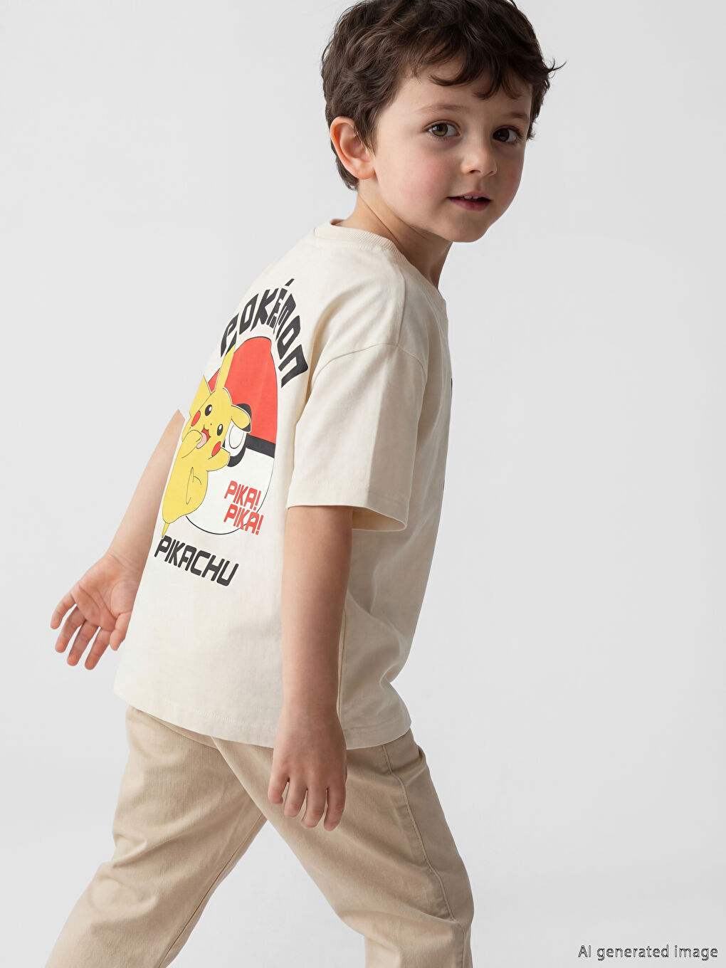 Pikachu Printed Boys' T-Shirt-1