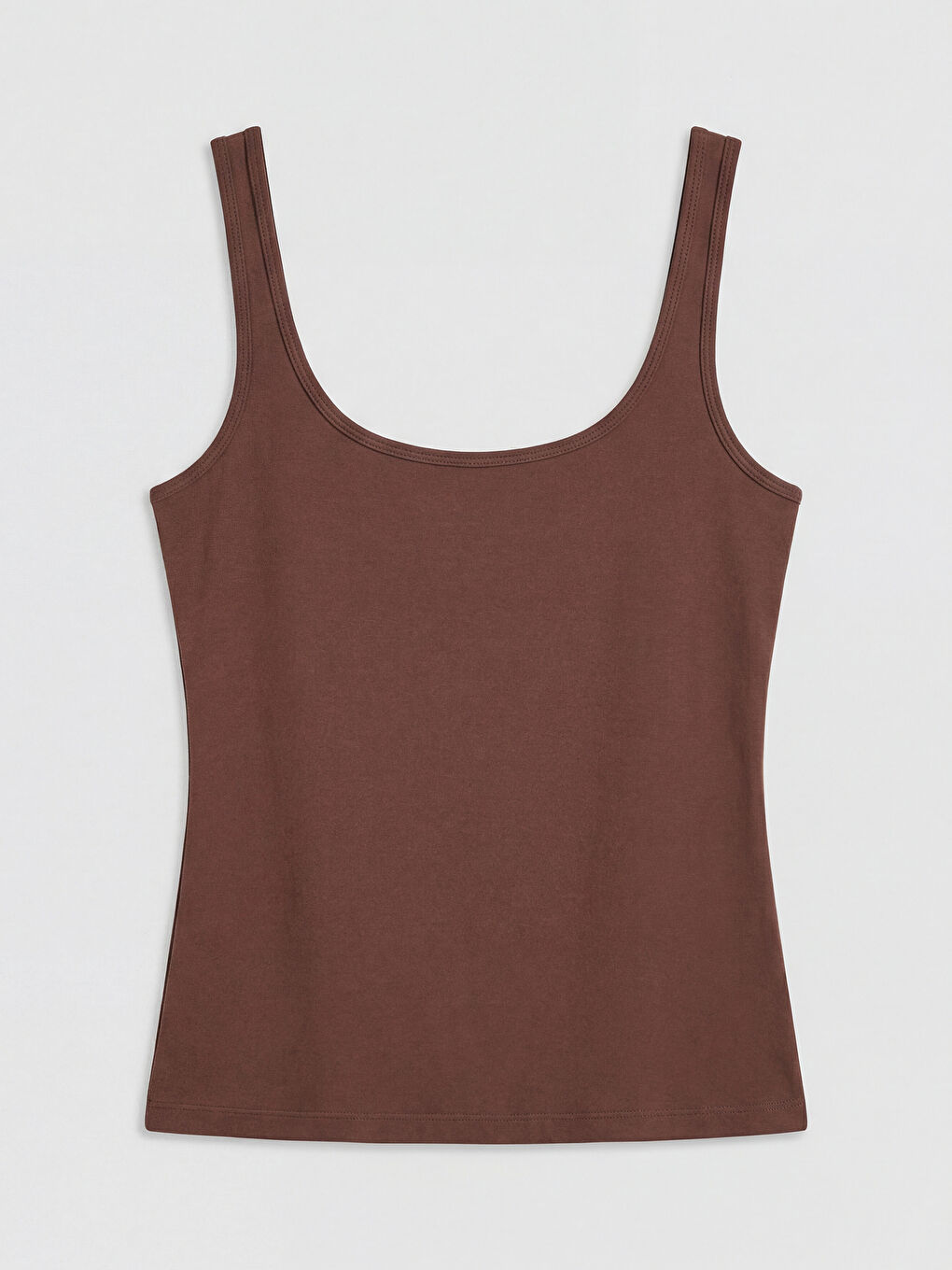 Kahverengi U Yaka Kadın Atlet