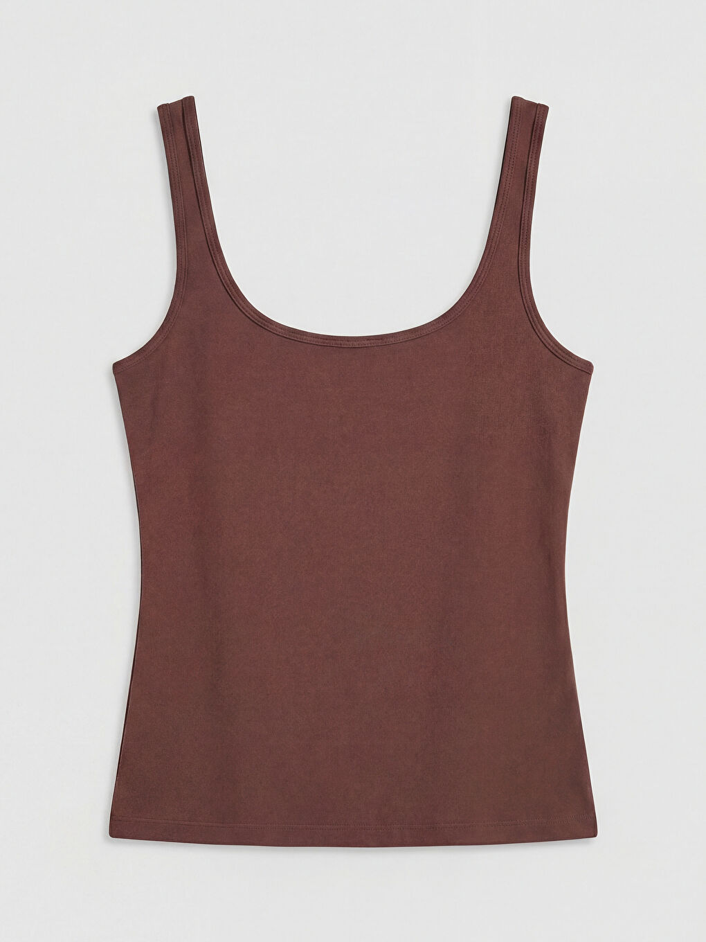 Kahverengi U Yaka Kadın Atlet-1