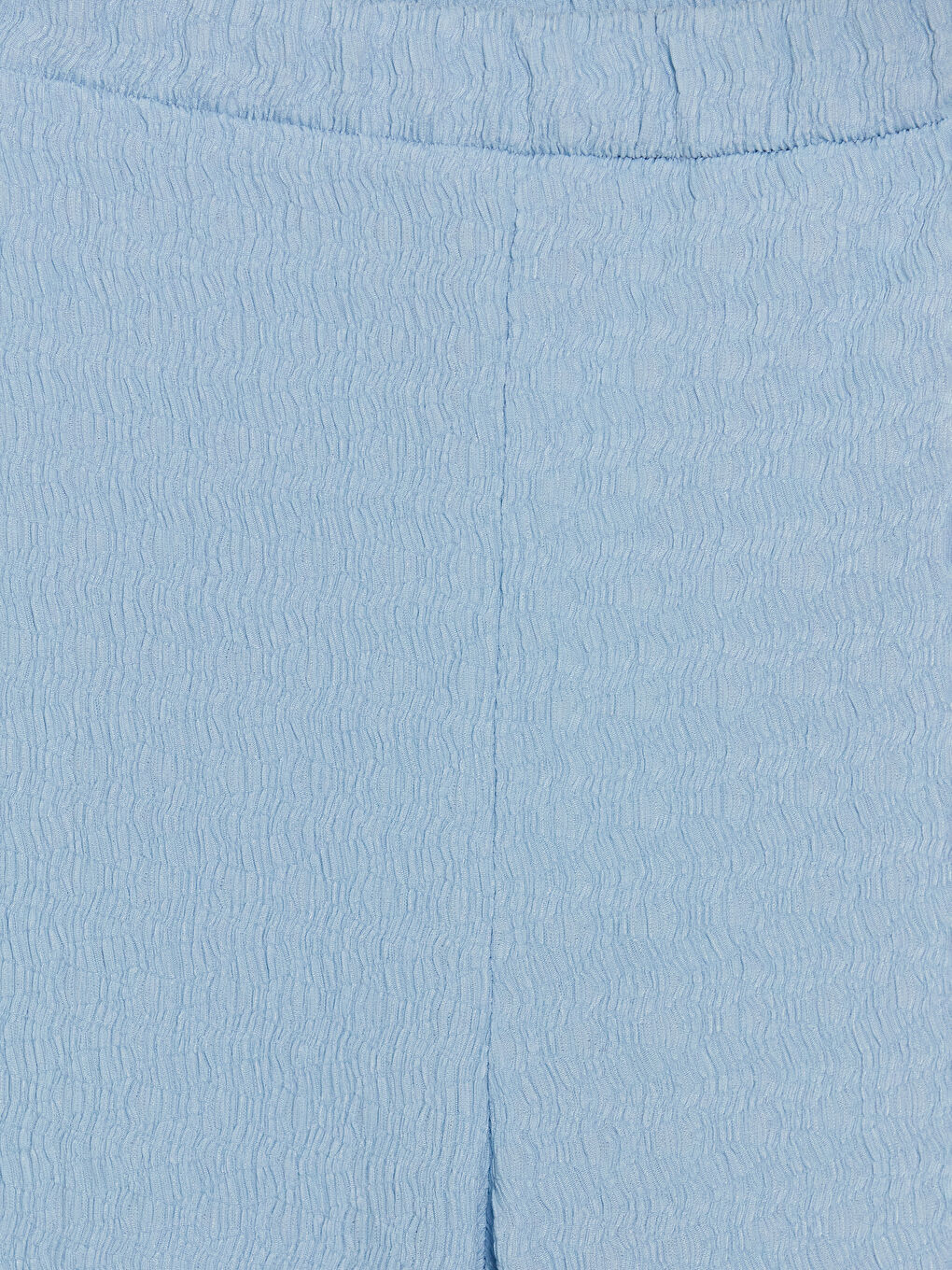 Mavi Geniş Paça Kız Çocuk Dokulu Pantolon-2