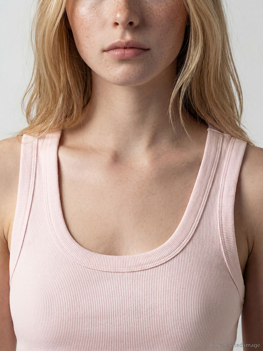 U-ს ფორმის დეკოლტე ქალის უმკლავო მაისური-2