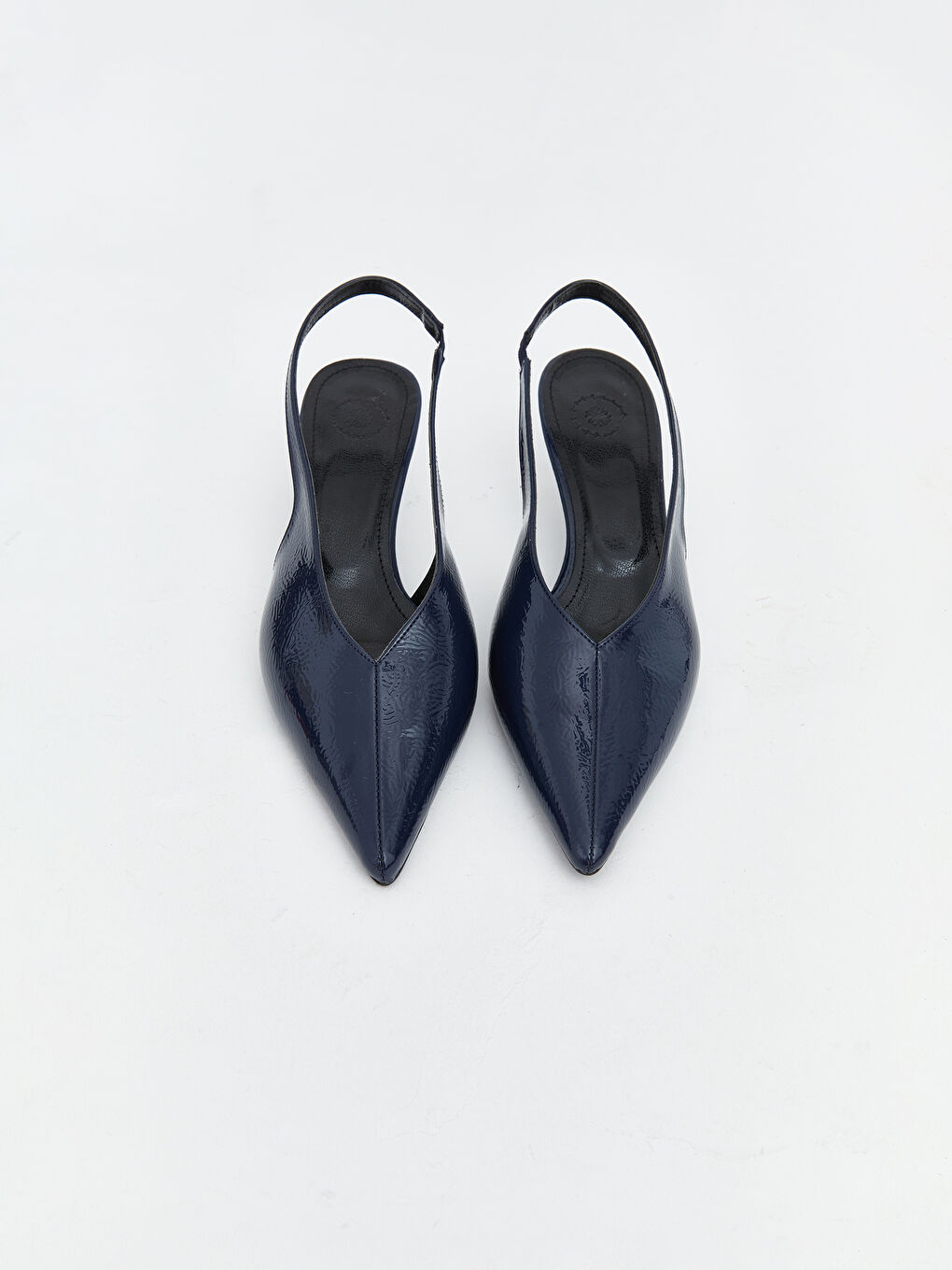 Lacivert Sivri Burun Kadın Topuklu Ayakkabı-2