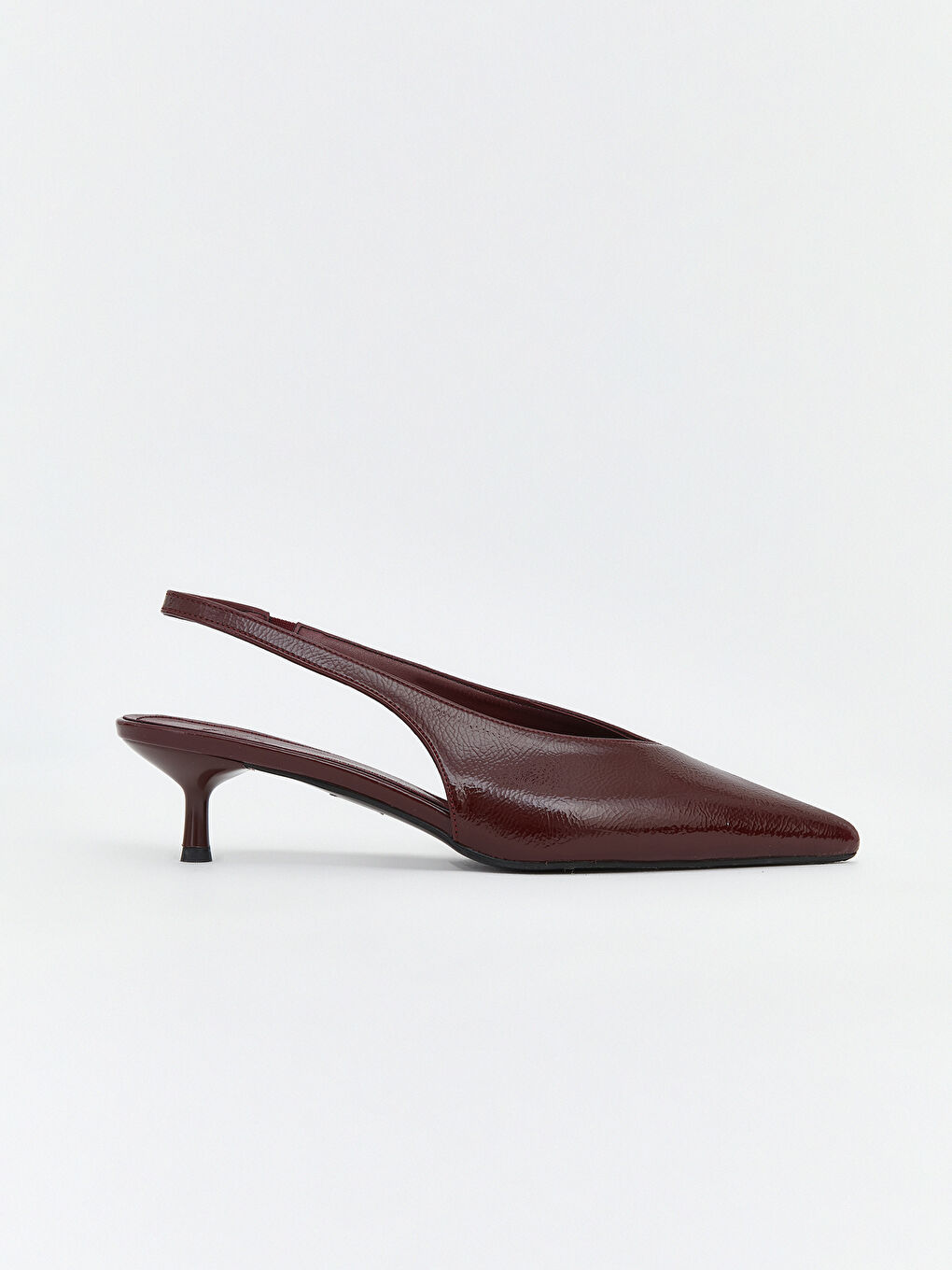 Bordo Sivri Burun Kadın Topuklu Ayakkabı-1