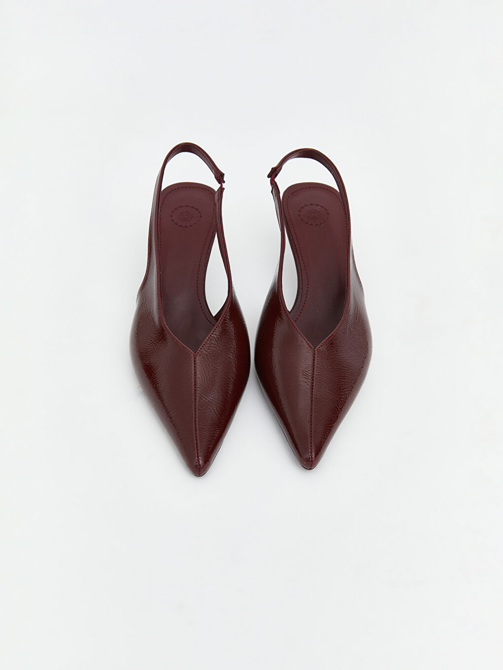Bordo Sivri Burun Kadın Topuklu Ayakkabı-2