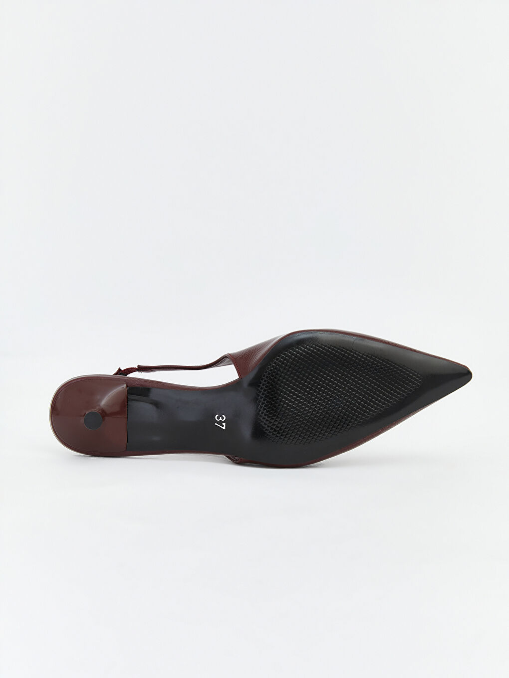 Bordo Sivri Burun Kadın Topuklu Ayakkabı-3