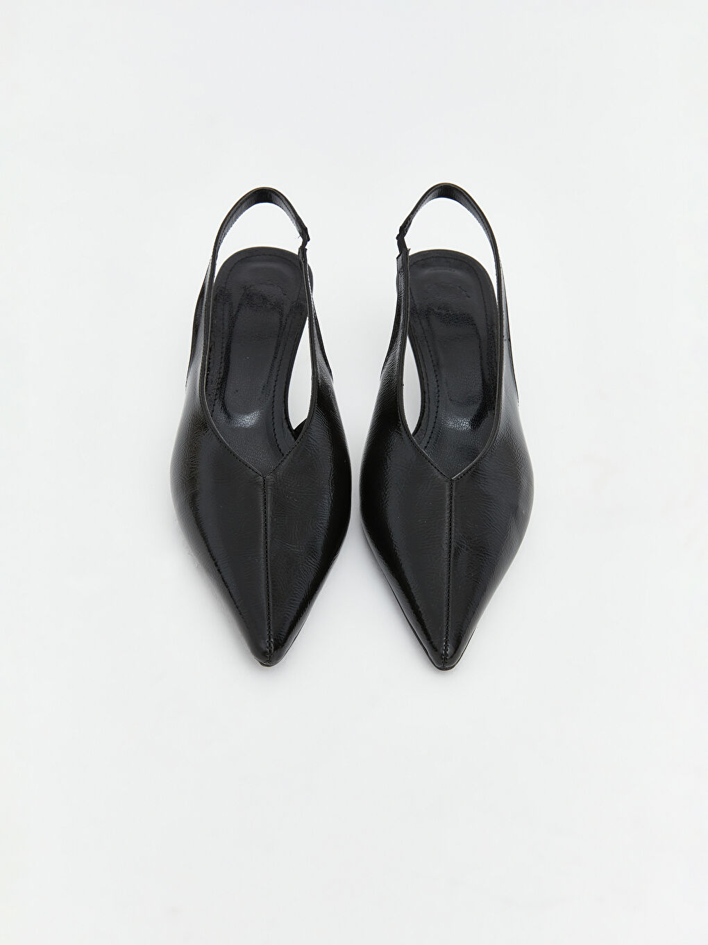 Siyah Sivri Burun Kadın Topuklu Ayakkabı-2