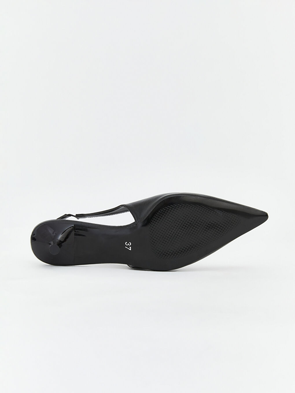 Siyah Sivri Burun Kadın Topuklu Ayakkabı-3