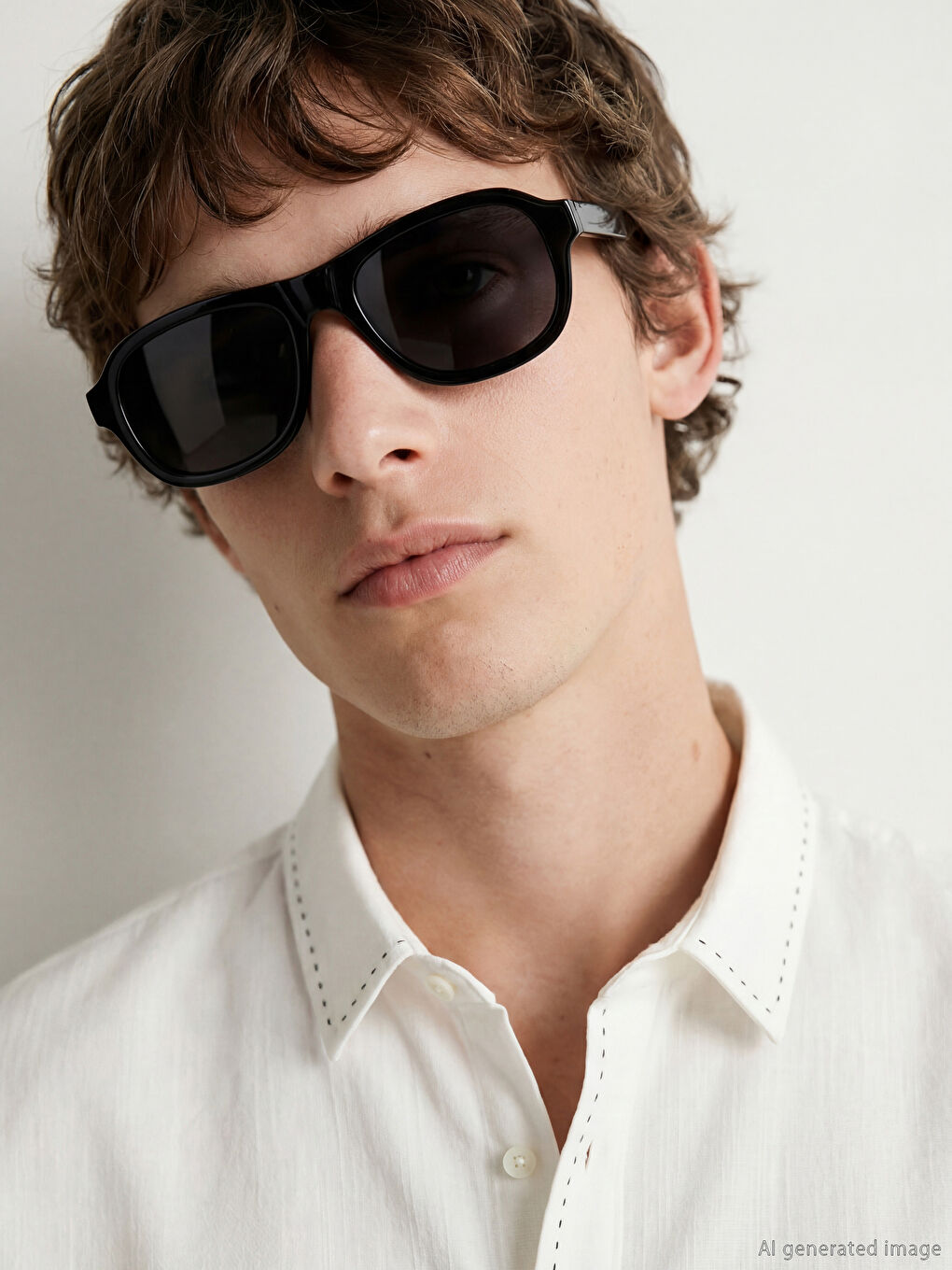 Ekru Regular Fit Erkek Gömlek-2