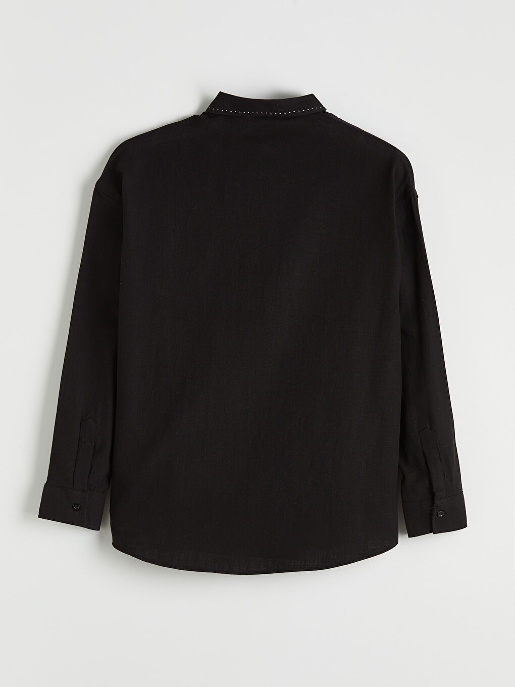 Siyah Regular Fit Erkek Gömlek-5