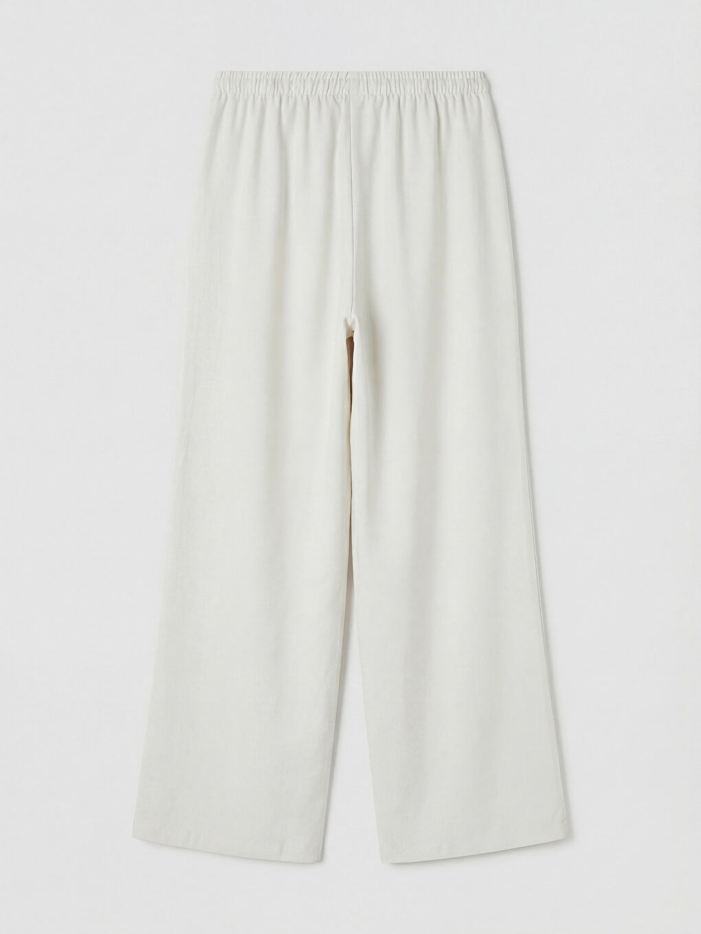 Bej Beli Lastikli Modal Karışımlı Kadın Pantolon-1