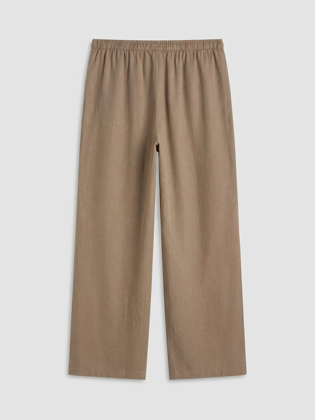 Kahverengi Beli Lastikli Modal Karışımlı Kadın Pantolon-5