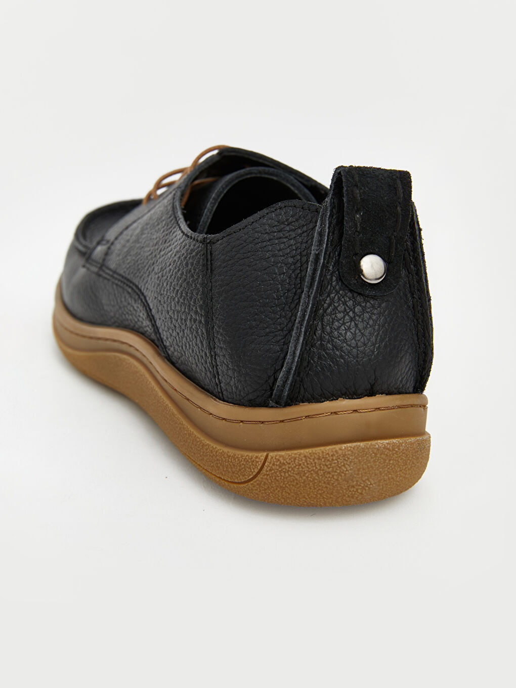 Siyah Hakiki Deri Erkek Klasik Ayakkabı-4