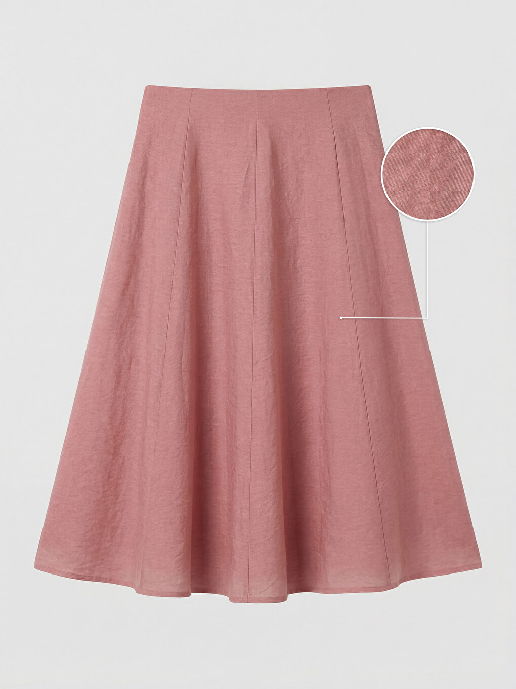 Waisted Zippered Flared Skirt-4