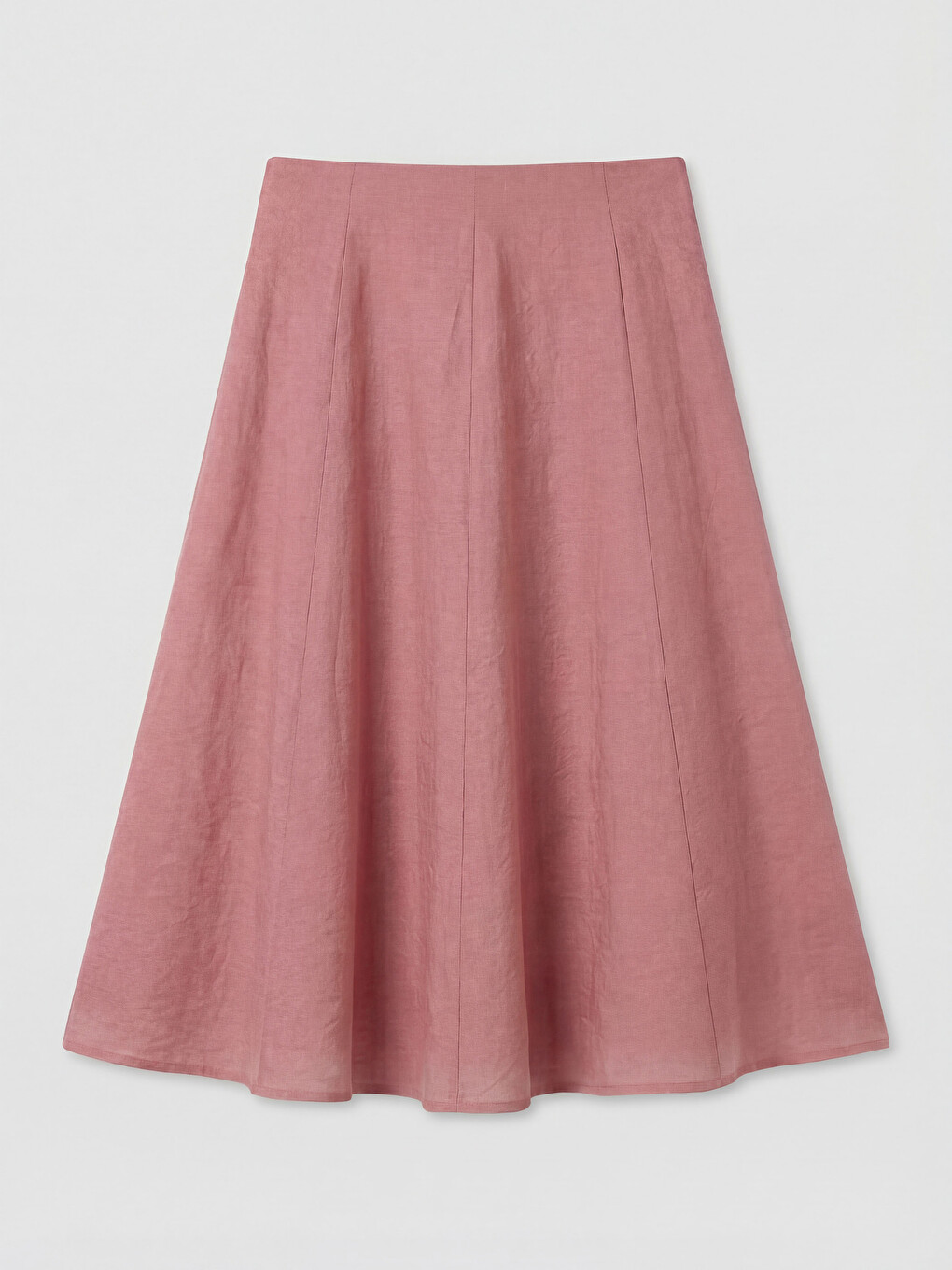 Waisted Zippered Flared Skirt-5