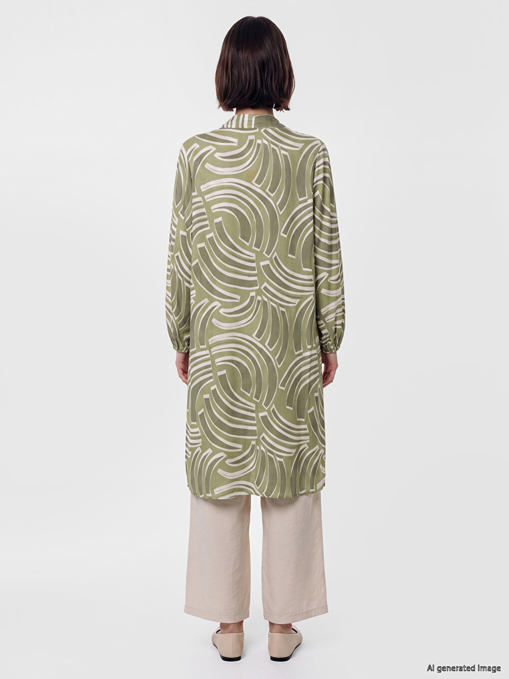 Patterned Women's Shirt Tunic-3