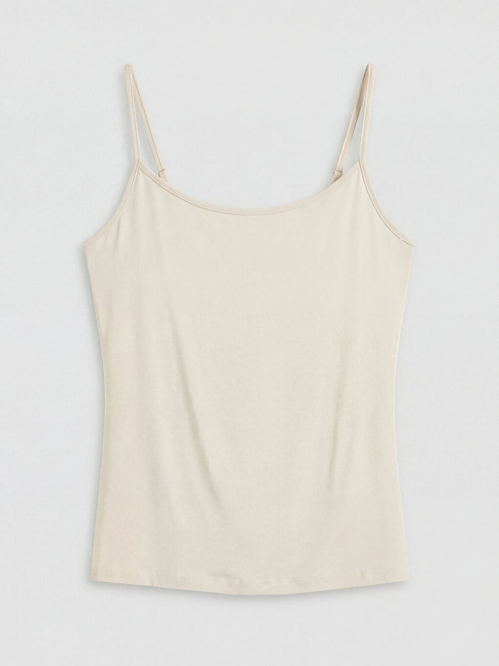 Gri U Yaka İp Askılı Kadın Atlet