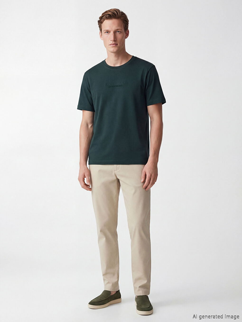 Crew Neck Interlock Men's T-Shirt-1