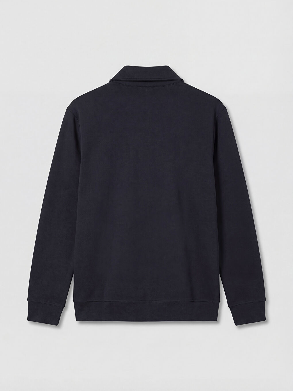 Antrasit Fermuarlı Dik Yaka Nakışlı Erkek Sweatshirt-1