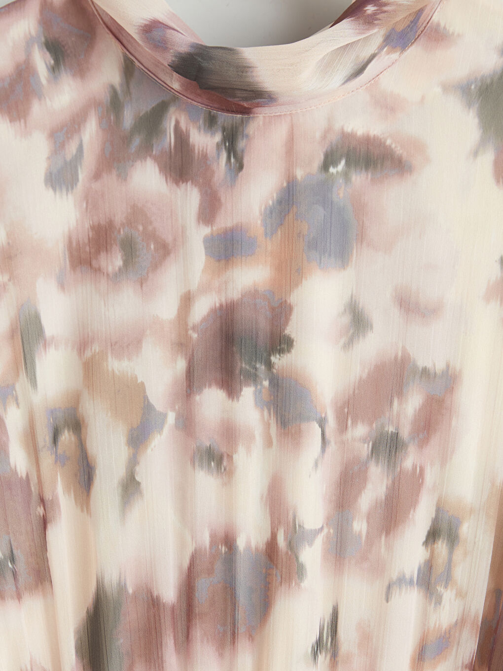 Karışık Dik Yaka Desenli Katkat Elbise-2