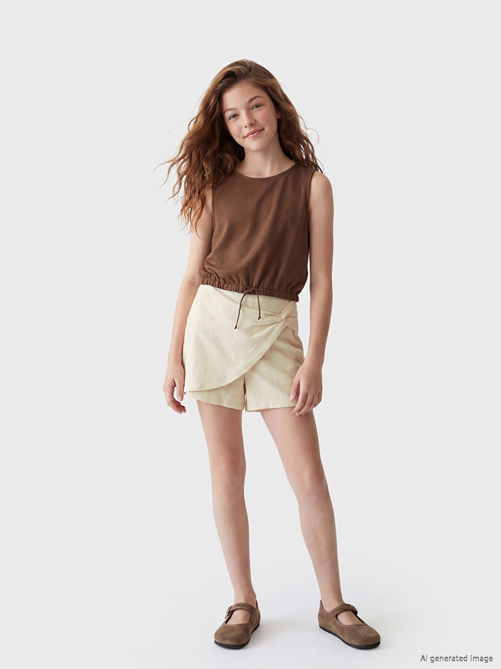 Wrap Cut Girls' Skort
