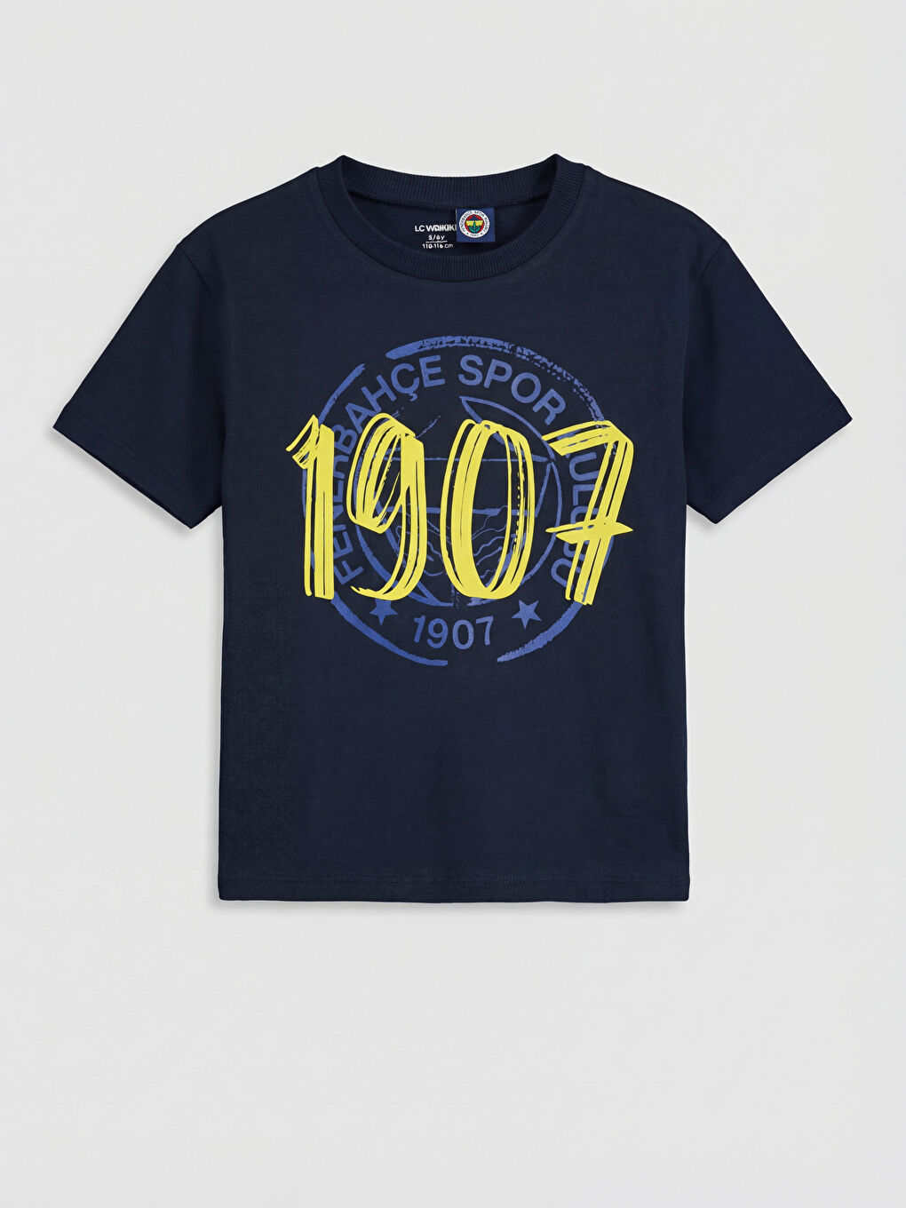 Lacivert Fenerbahçe Baskılı Erkek Çocuk 2'li Tişört Takımı-1