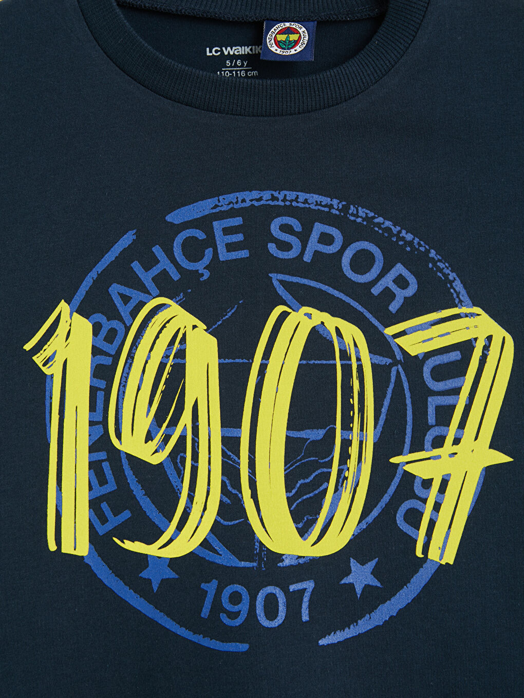 Lacivert Fenerbahçe Baskılı Erkek Çocuk 2'li Tişört Takımı-3