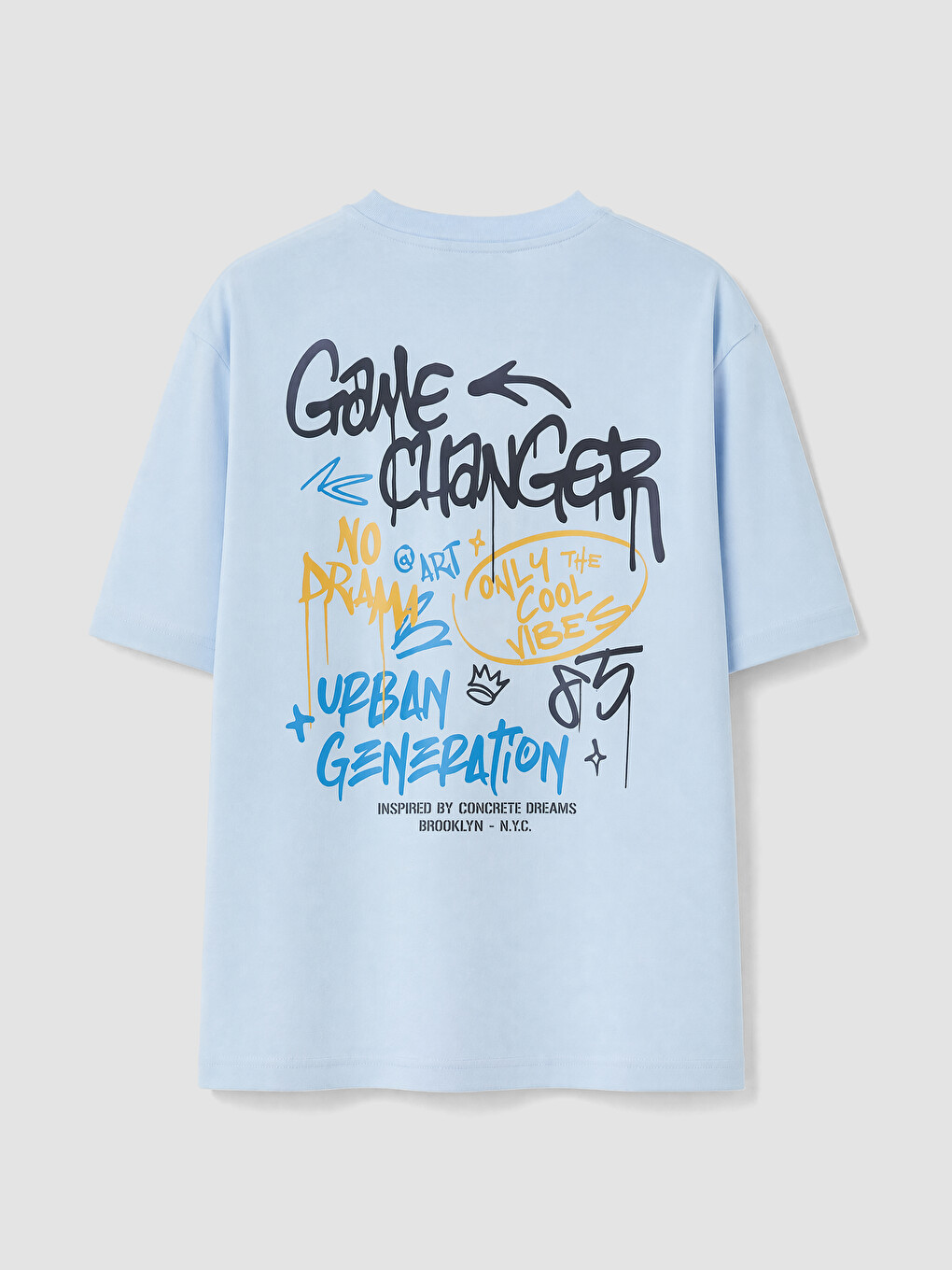 T-shirt Décontracté À Col Rond Imprimé Nyc Pour Homme-5