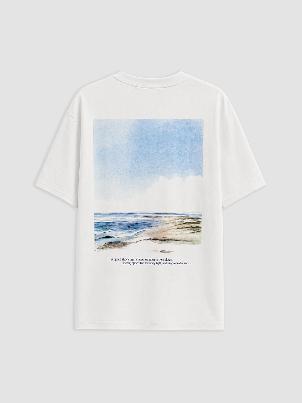 T-shirt Col Rond Imprimé Coupe Décontractée Homme-1