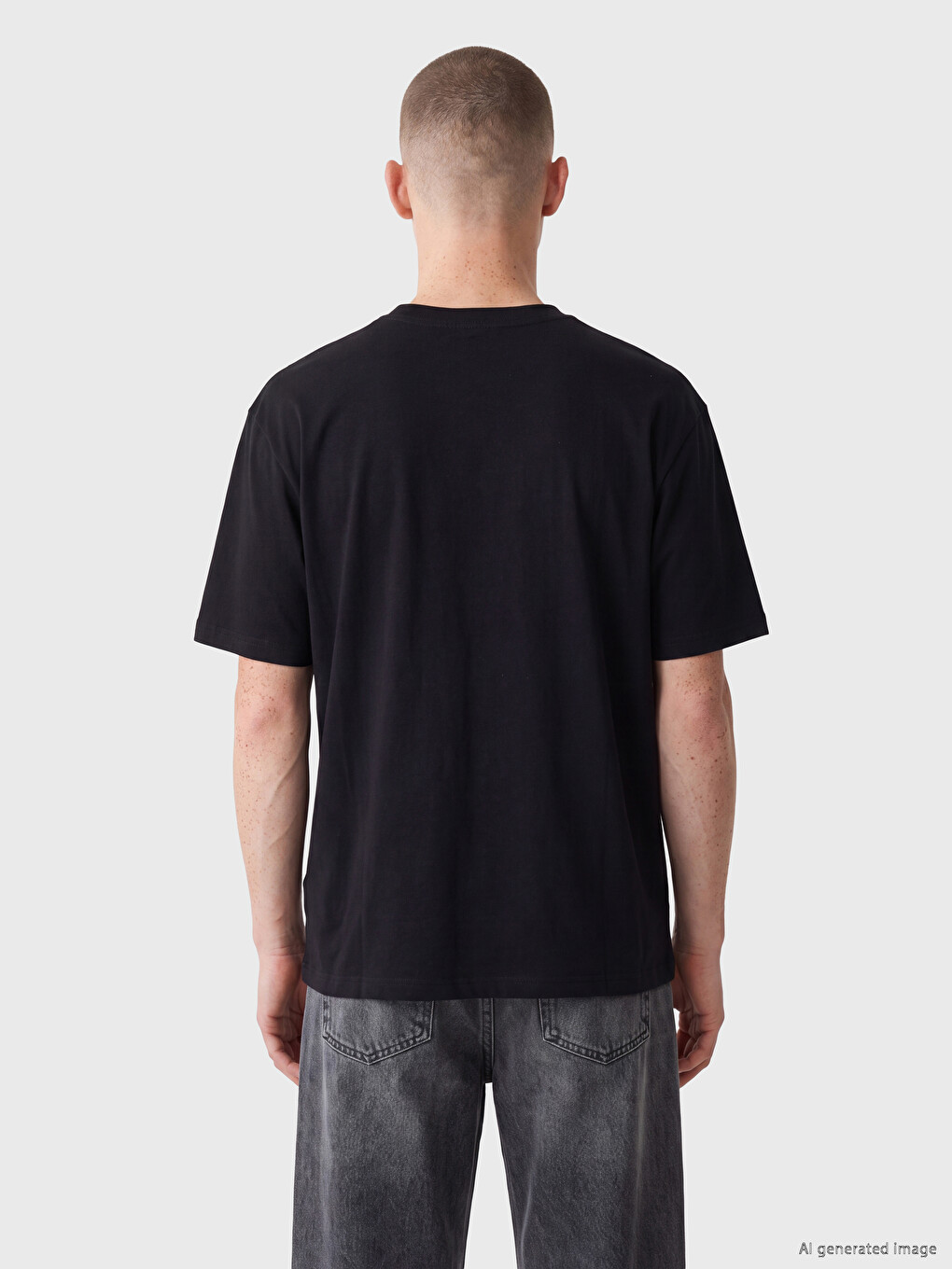 Col Rond Imprimé Homme T-shirt-2