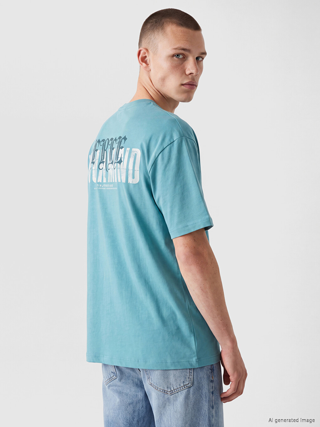 T-shirt Homme Imprimé Col Rond Coupe Décontractée-3