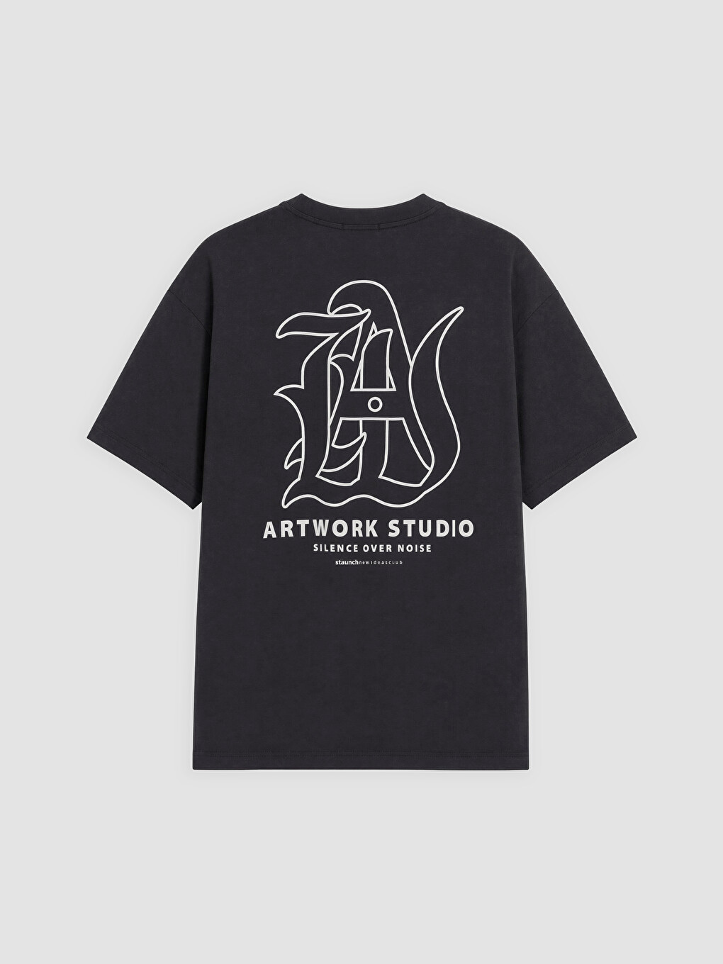 Oversize Fit Crew Neck Printed Men's T-shirt-5