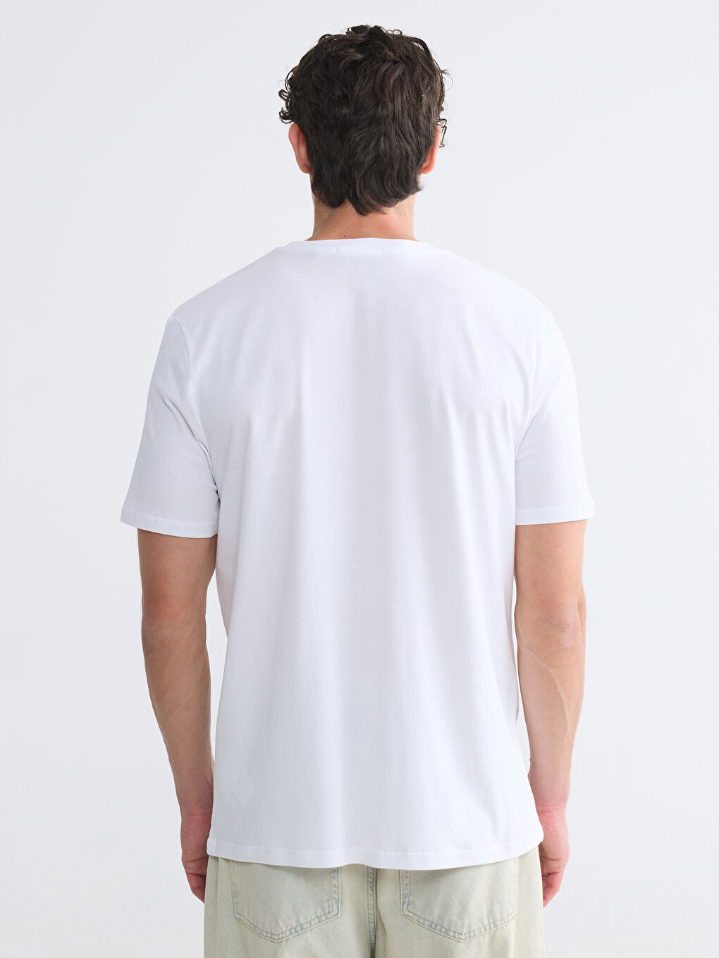 T-shirt imprimé à col rond pour homme-3